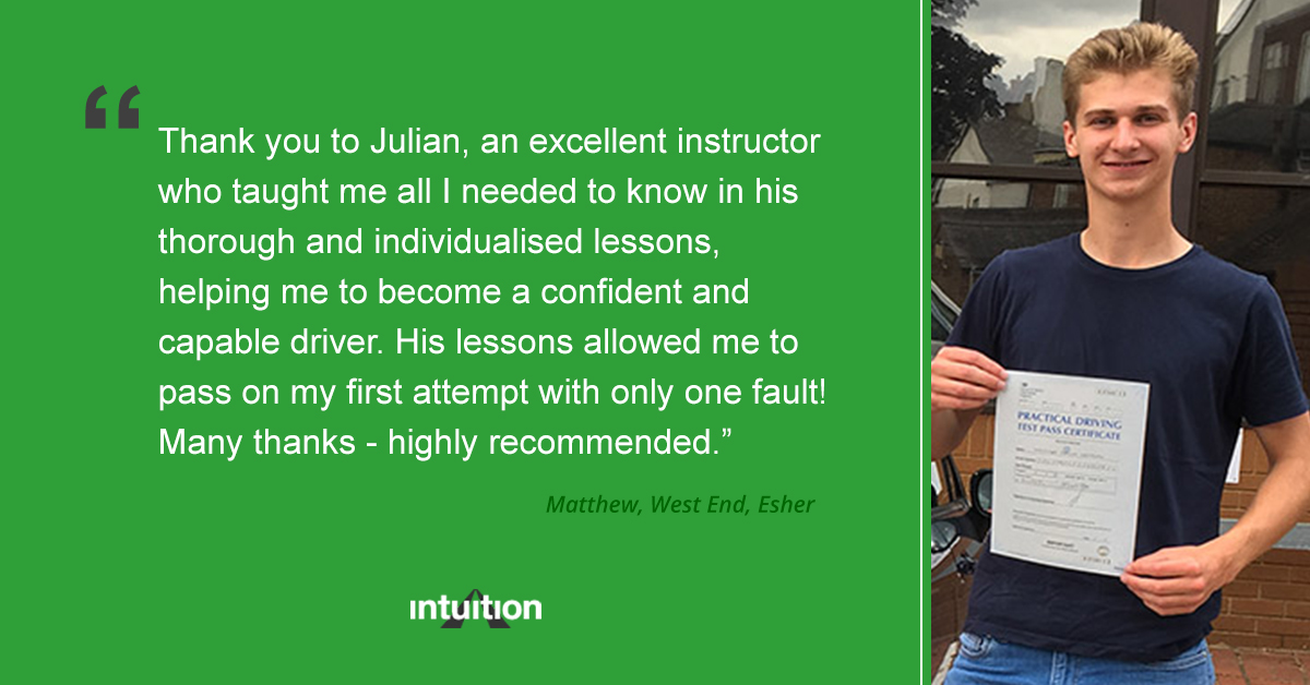 driving lessons in Esher, Surrey